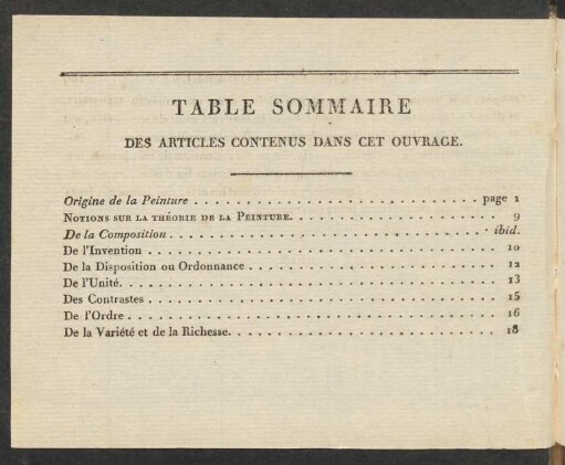 Table Sommaire Des Articles Contenus Dans Cet Ouvrage.