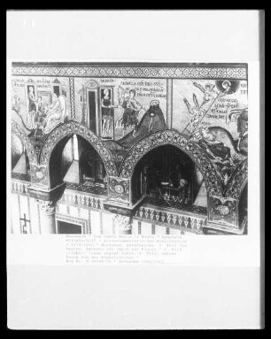 Mosaikprogramm — Bilder im Langhaus — Altes Testament — Nordwand, Arkadenzone, 7. Feld von Westen: Rebekka rät Jakob zur Flucht