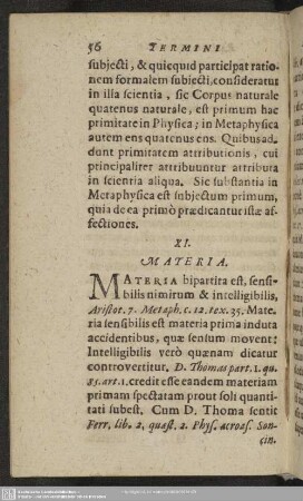 XI. Materia