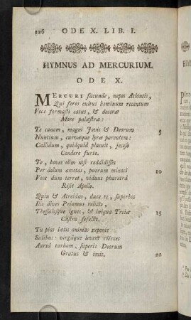 126-133, Hymnus ad Mercurium. Ode X.; Remarques Sur L'Ode X.; Notes Sur L'Ode X.