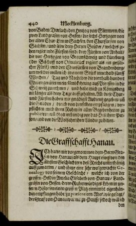 Die Graffschafft Hanau.