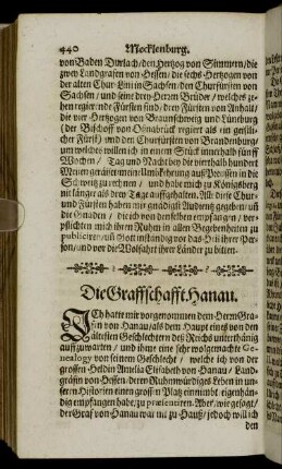 Die Graffschafft Hanau.