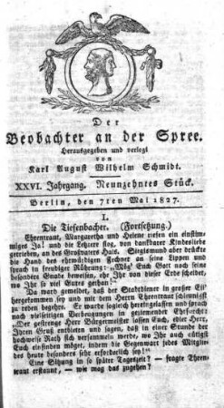 19. Stueck, 7. Mai 1827
