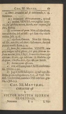Cap. XII. Matthaei. Christus est ...