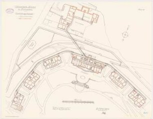 Offiziersheim Taunus, Falkenstein: Verbindungstunnel - Telefon- und Uhrenanlage: Lageplan 1:500