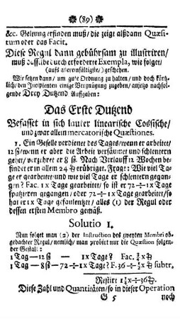 Das erste Dutzend