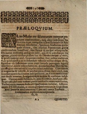 De Moribus Antiquis Et Novis, Dissertatio