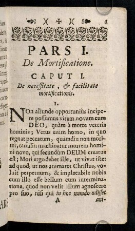 1-167, Pars I. De Mortificatione.