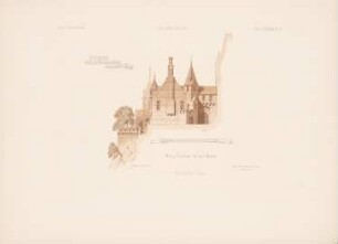 Burg Cochem: Ansicht (aus: Architektonisches Skizzenbuch, H. 138/3, 1876)