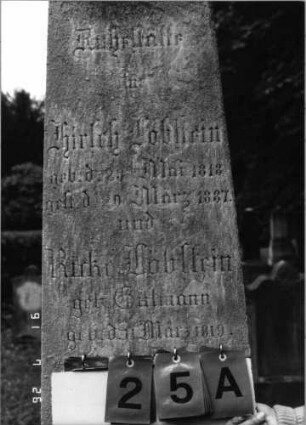 Grabstein 25 [Hahn S. 75 Grab-Nr. 33/34]: Grabstein 25A [Hahn S. 75 Grab-Nr. 33/34]