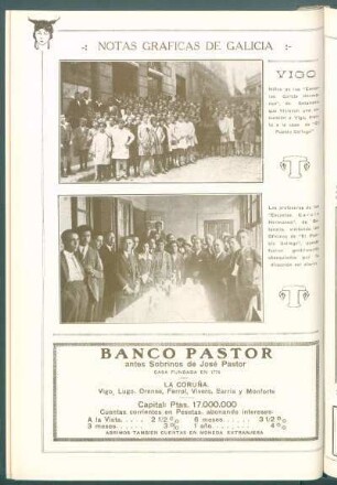 Notas gráficas de Galicia : Vigo - [Dos retratos de alumnos y profesores de las "Escuelas García Hermanos"]