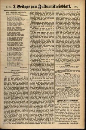 Dritte Ausgabe vom Samstag, den 21. Dezember 1895.