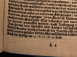 Absalom Impivs : Das ist: Tragoedia Vonn dem Trewlosen Abfall Absalonis, vnnd Verfolgung seines mildreichen Vatters vnd Königs Davids. Gehalten im Gymnasio der Societet Iesv zu Augspurg auff den 10. vnd 14. Tag Octobris Im Jahr Christi 1630.