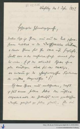 Nachlass L. Schemann (NL 12/583) : Brief von Rudolf Goetze an Ludwig Schemann