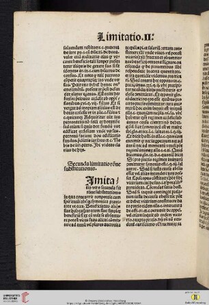 Limitatio I-XV