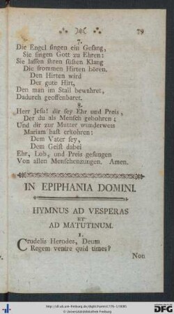 In Epiphania Domini.