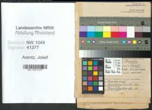 Entnazifizierung Josef Arentz , geb. 26.02.1895 (Lehrer)