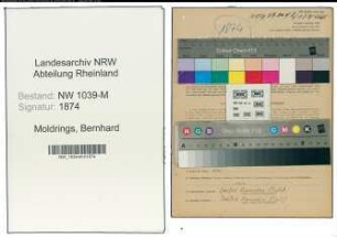 Entnazifizierung Bernhard Moldrings , geb. 20.02.1886 (Werkmeister)