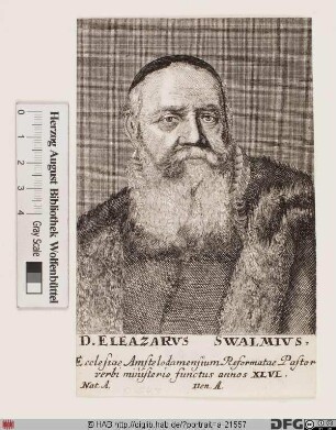 Bildnis Eleazar Swalm(ius)