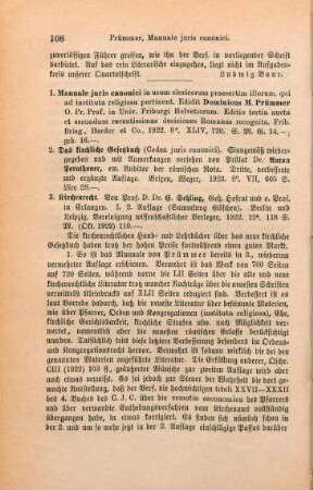 108-110 [Rezension] Prümmer, Manuale juris canonici