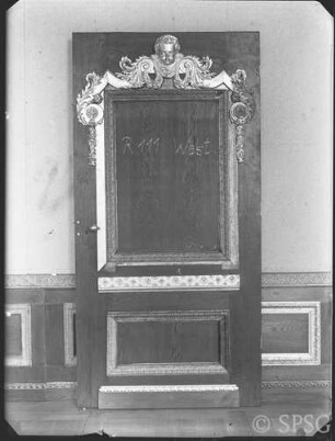 Berlin, Schloss Charlottenburg, Zweite Wohnung Sophie Charlotte, Schlafzimmer, R.: 111, westliche Tür.