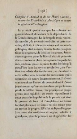 Complot d'Arnold et de sir Henri Clinton, contre les Etats-Unis d'Amérique et contre le général Washington