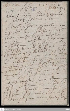 Brief von Henriette Catharina v. Gersdorff an August Hermann Francke.