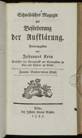 Zweyten Bandes drittes Stück.