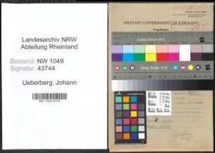 Entnazifizierung Johann Ueberberg , geb. 25.06.1888 (Werkmeister)