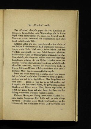 Der ,,Condor" treibt