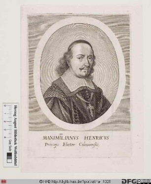 Bildnis Maximilian Heinrich (von Bayern), 1650-88 Kurfürst u. Erzbischof von Köln