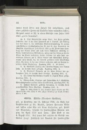 4385. Wille (Bernhard Christian).