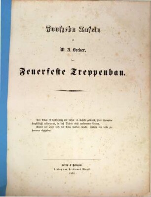 Der feuerfeste Treppenbau von natürlichen und künstlichen Steinen, [2]. Atlas: Funfzehn Tafeln