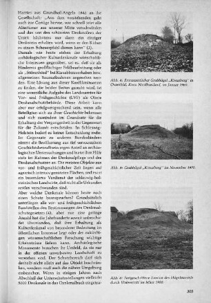 Abb.5: Grabhügel "Kreuzberg" im November 1970.