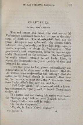 Chapter XI. In Lady Mary's Boudoir