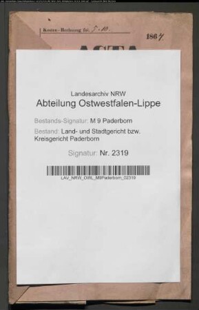 Erblasser: Hartmann, Amalia, geb. Nolte: