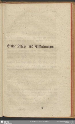 Einige Zusätze und Erläuterungen