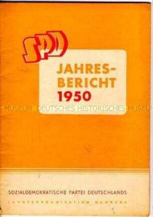 Jahresbericht der SPD-Landesorganisation Hamburg 1950