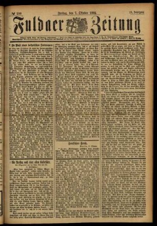 Ausgabe vom Freitag, den 07. Oktober 1892.