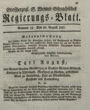 Nr. 12 : 28. August 1827