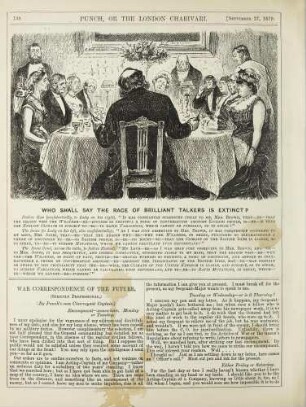 Who shall say the race of brilliant talkers is extinct?