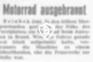 Motorrad ausgebrannt