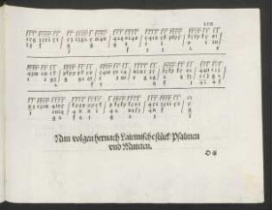 Nun volgen hernach Lateinische stück/ Psalmen und Muteten.