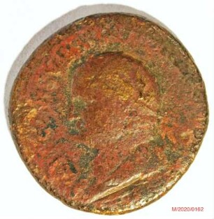 Römische Münze, Nominal Dupondius, Prägeherr Vespasian, Prägeort Rom, Original