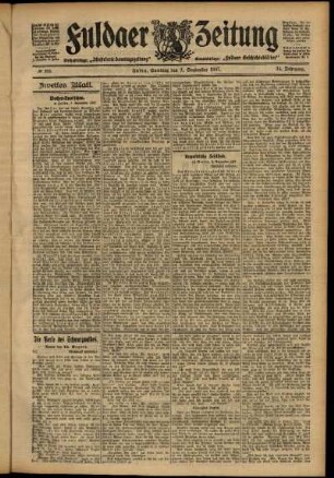 Zweite Ausgabe vom Samstag, den 07. September 1907.