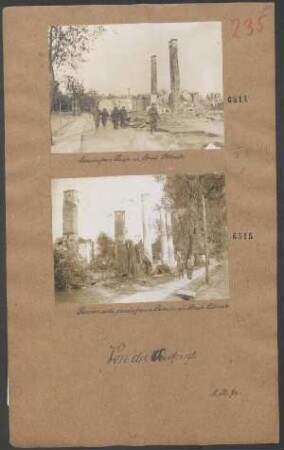 Zerschoßene Straße in Brest-Litowsk
