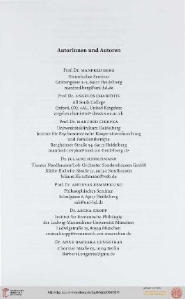 Autorinnen und Autoren