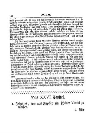 Das XXVI. Capitel