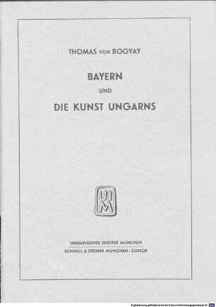 Bayern und die Kunst Ungarns