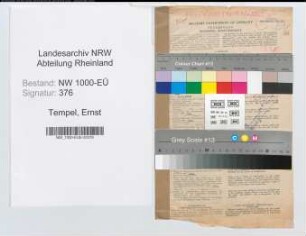 Entnazifizierung Ernst Tempel, geb. 03.05.1890 (Polizeibeamter)